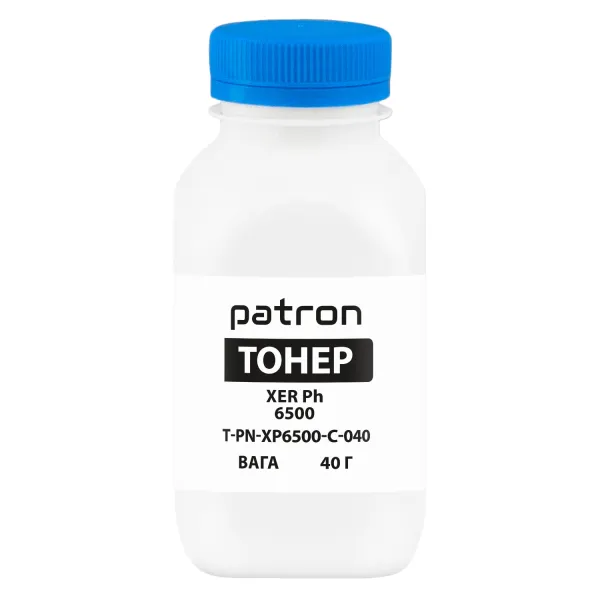 Тонер XER Ph 6500 флакон, 40 г, блакитний Patron (PN-XP6500-C-040)