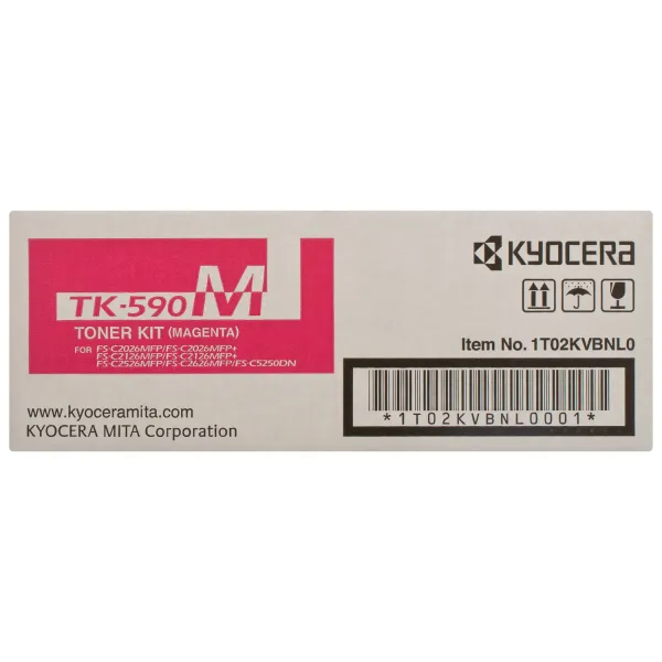 Тонер-картридж TK-590M пурпурный Kyocera Mita (1T02KVBNL0) - Фото 5