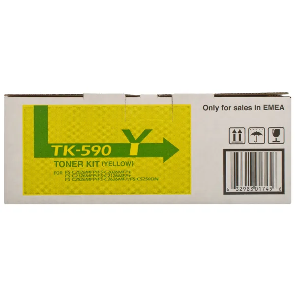 Тонер-картридж TK-590Y жовтий Kyocera Mita (1T02KVANL0) - Фото 4