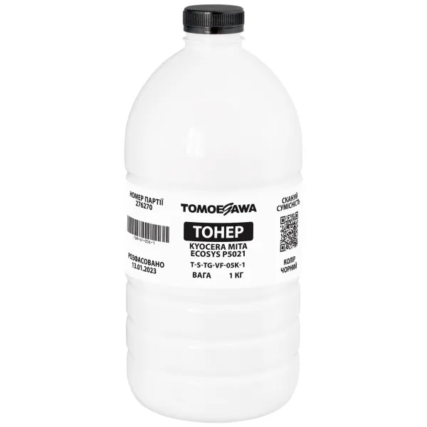 Тонер Kyocera Mita Ecosys P5021 флакон, 1 кг, черный Tomoegawa (TSM-VF-05K-1)