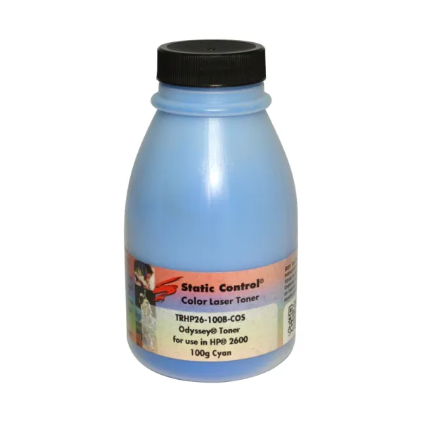 Тонер HP CLJ 2600 флакон, 100 г, голубой SCC (TRHP26-100B-COS)
