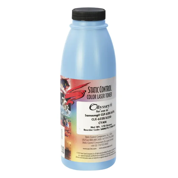 Тонер Samsung CLP-615 флакон, 170 г, голубой SCC (SAM670-170B-COS)