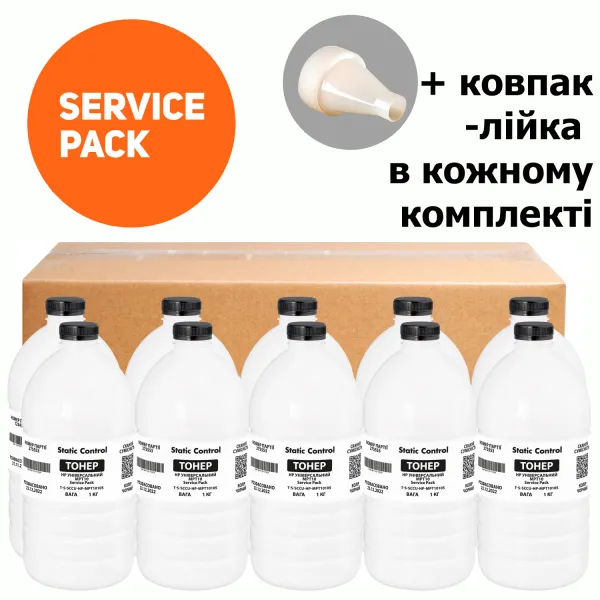 Тонер HP универсальный MPT10 Service Pack, флакон 10x1 кг SCC (TSM-MPT10-10SP)