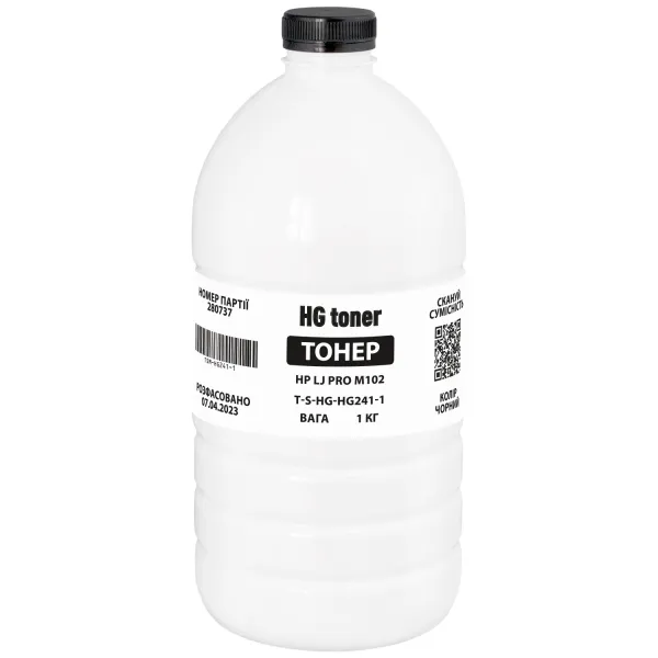 Тонер HP LJ Pro M102 флакон, 1 кг HG toner (TSM-HG241-1)