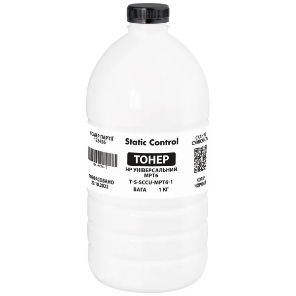 Тонер HP универсальный MPT6 флакон 1 кг SCC (TSM-MPT6-1)