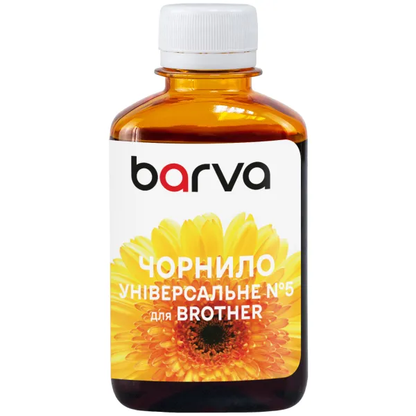 Чернила для Brother универсальные №5 180 г, водорастворимые, желтые Barva (BU5-493)