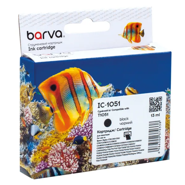 Картридж совместимый Epson T0731/T1051 (C13T10514A10) 490 стр, черный Barva (IC-1051)