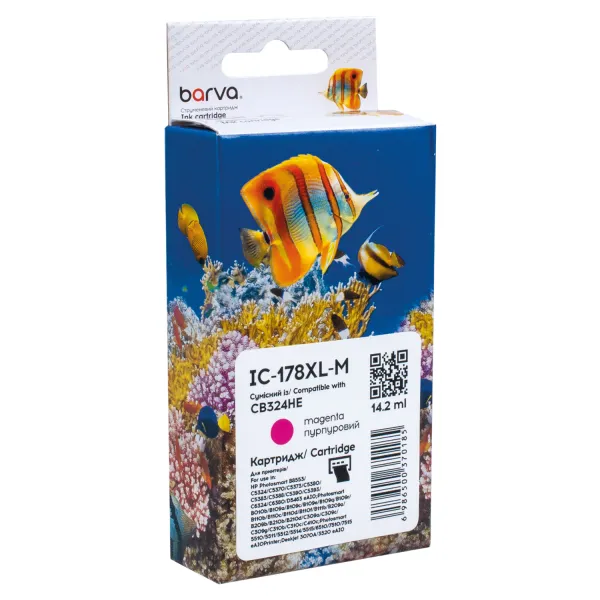 Картридж совместимый HP 178XL (CB319HE/CB324HE) 950 стр, пурпурный Barva (IC-178XL-M)