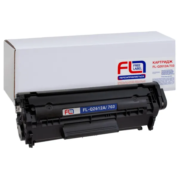 Картридж совместимый HP 12A (Q2612A)/Canon 703 Free Label (FL-Q2612A/703)