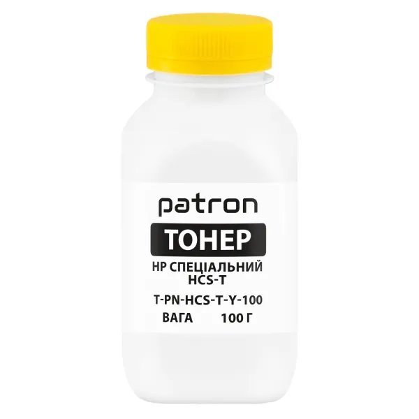 Тонер HP специальный HCS-T флакон, 100 г, желтый Patron (PN-HCS-T-Y-100)