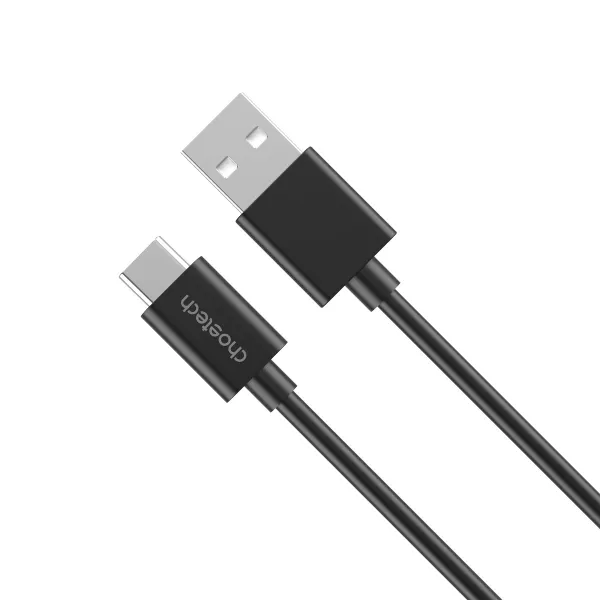 Кабель USB-A 2.0 - Type-C, 3A, 1 м чорний Choetech (AC0002)
