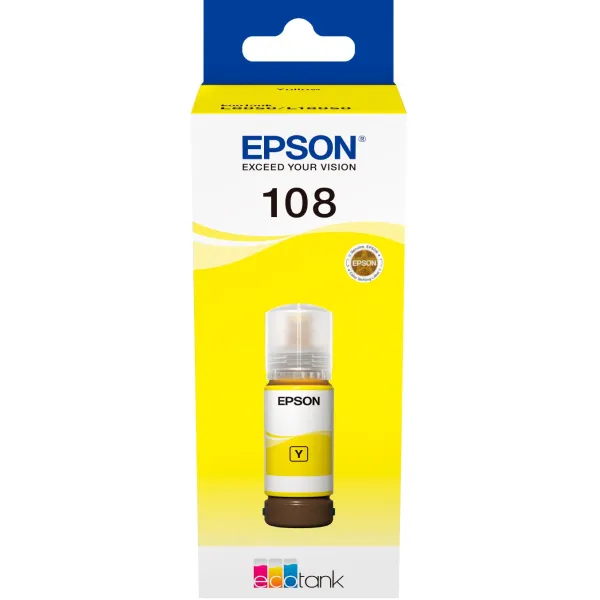 Чернила 108 желтые, 70 мл Epson (C13T09C44A)