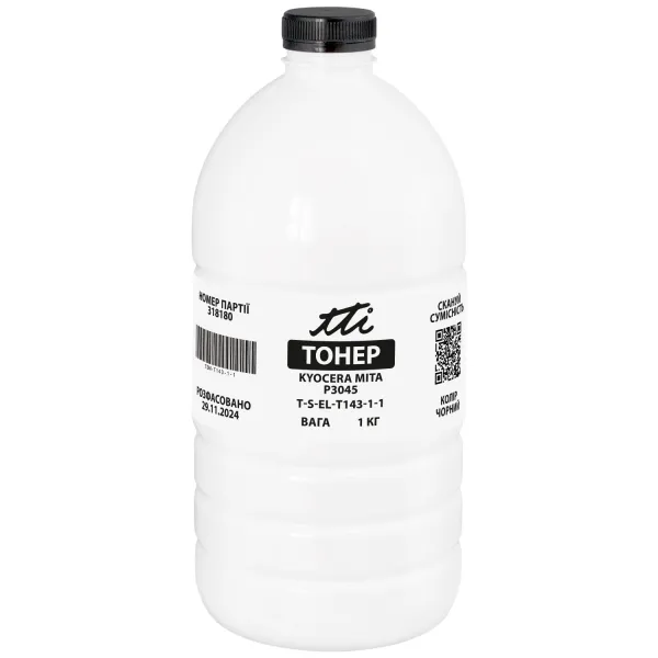 Тонер Kyocera Mita P3045 флакон, 1 кг TTI (TSM-T143-1-1)