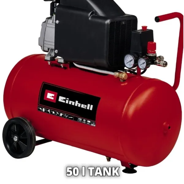 Компрессор  TC-AC 270/50/8, масляний, 1800Вт, 50л, 270л/хв, 8бар, 30.08кг Einhell (4007360) - Фото 2