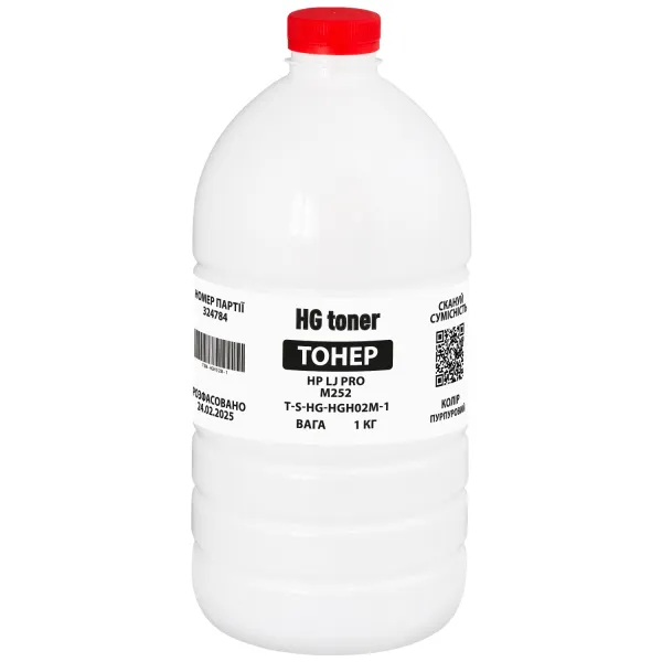 Тонер HP LJ Pro M252 флакон, 1 кг, пурпуровий HG toner (TSM-HGH02M-1)