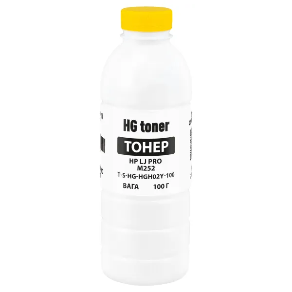 Тонер HP LJ Color Pro M252 флакон, 100 г, желтый HG toner (TSM-HGH02Y-100)