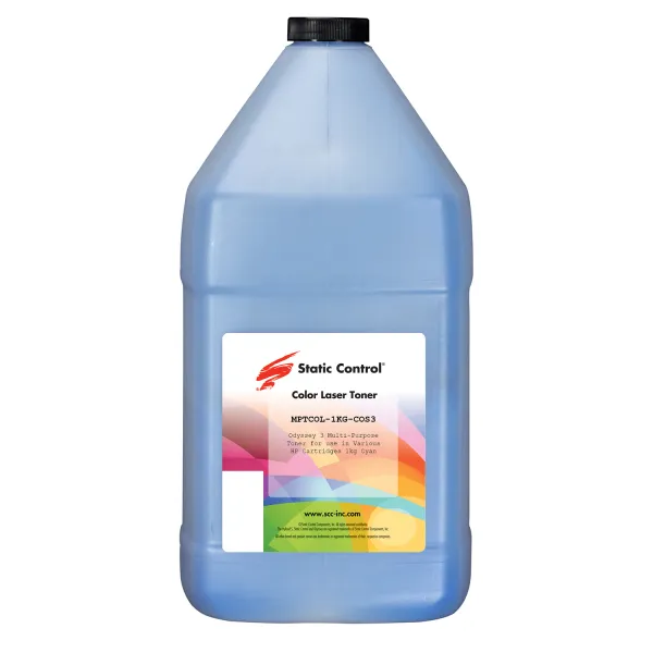 Тонер HP универсальный MPTCOL 3 флакон, 1 кг, черный SCC (MPTCOL-1KG-KOS3)