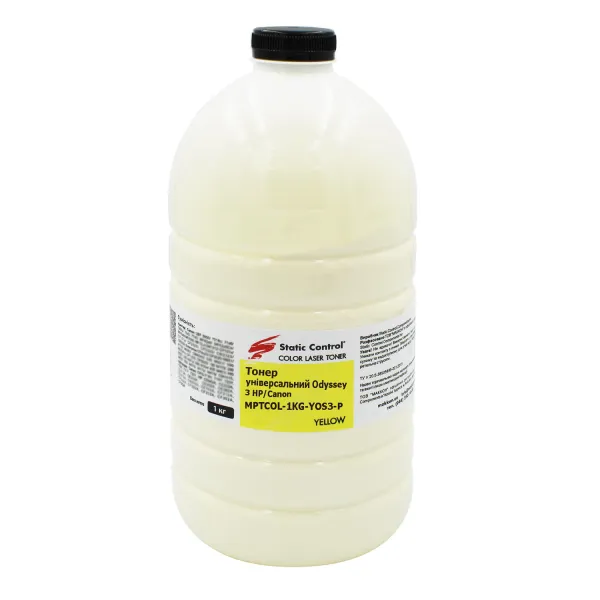 Тонер HP універсальний MPTCOL3 флакон, 1 кг, жовтий SCC (MPTCOL-1KG-YOS3-P)