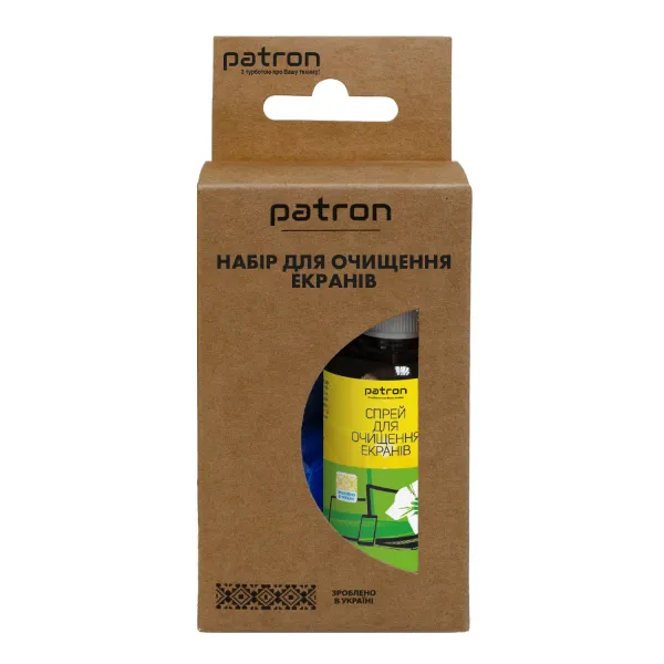 Набор для очистки экранов 2в1 (Спрей 50 мл + Салфетка) Patron (F3-015)