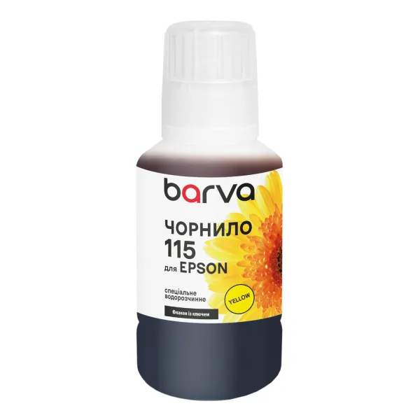 Чернила для Epson 115 Y специальные 140 мл, OneKey, водорастворимые, желтые Barva (E115-875e) - Фото 1 