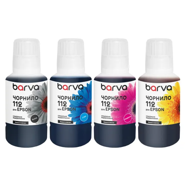 Комплект чернил для Epson 112 специальные 4x140 мл, OneKey, водорастворимые, BK/C/M/Y Barva (E112-140-2MP)