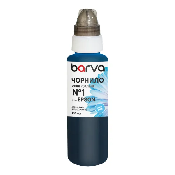 Чернила для Epson универсальные №1 100 мл, водорастворимые, светло-голубые Barva (EU1-1022)