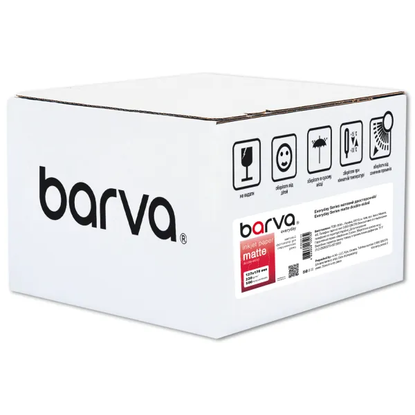 Фотобумага матовая двусторонняя 220 г/м2, 13x18 см, 500 л Everyday Barva (IP-BE220-442)