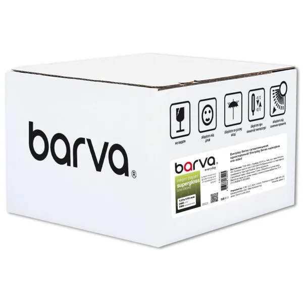 Фотопапір суперглянець 260 г/м2, 13x18 см, 500 арк Everyday Barva (IP-RE260-440)