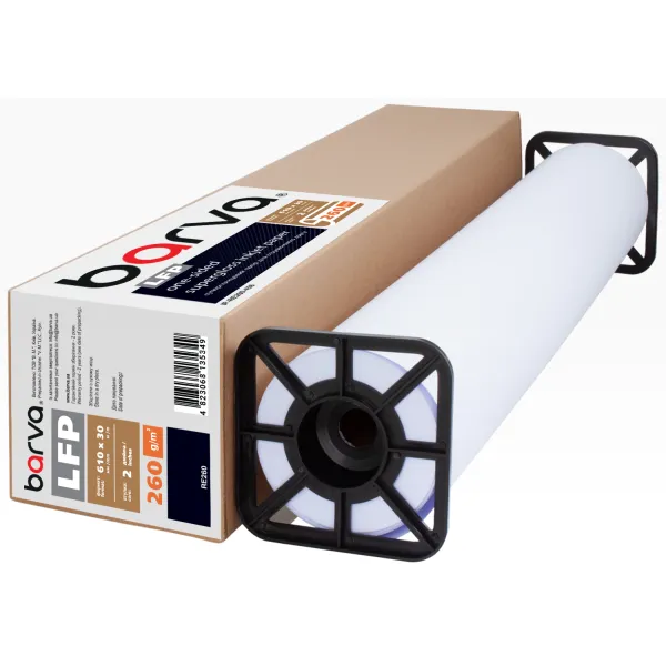 Фотобумага широкоформатная суперглянец 260 г/м2, 610 мм(24") x 30 м LFP Barva (IP-RE260-456)