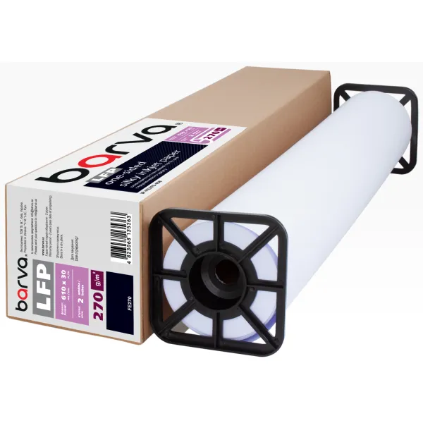 Фотопапір широкоформатний шовковисто-глянцевий 270 г/м2, 610 мм(24") x 30 м LFP Barva (IP-FE270-458)