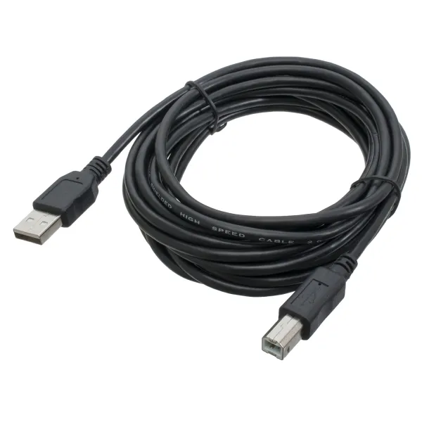 Кабель для принтера USB 2.0 AM/BM 4,5 м, чорний Patron (PN-AMBM-45)
