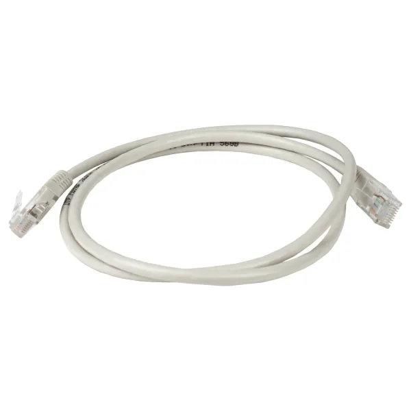 Патч-корд UTP CAT.5E 1 м серый Patron (PN-PATCH-1M)