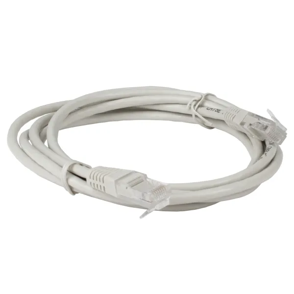 Патч-корд UTP CAT.5E 2 м сірий Patron (PN-PATCH-2M)