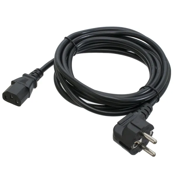 Кабель живлення ПК 3 м, 220v, CEE7/17-C13 PC-186, 3*0.75 мм Patron (PN-POW-30)