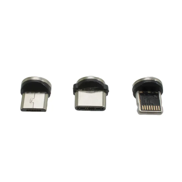 Кабель магнитный 3 в 1 USB 2.0 - Type-C, Micro USB, Lightning 1 м Patron (PN-MAGN-3IN1) - Фото 2