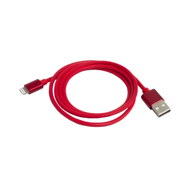 Кабель USB - Lightning 2,4А, 1 м красный Patron (PN-LIGHT-1M-R)