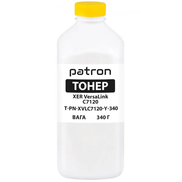 Тонер XER VersaLink C7120 флакон, 340 г, жовтий Patron (PN-XVLC7120-Y-340)