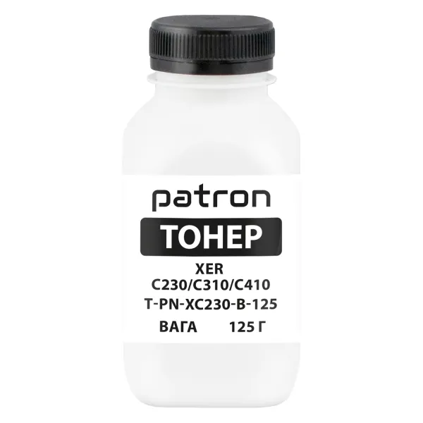 Тонер XER C230/C310/C410 флакон, 125 г, чорний Patron (PN-XC230-B-125)