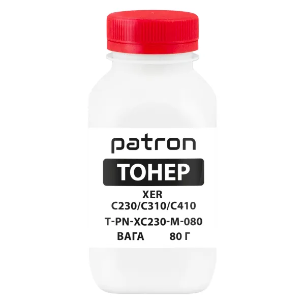 Тонер XER C230/C310/C410 флакон, 80 г, пурпуровий Patron (PN-XC230-M-080)