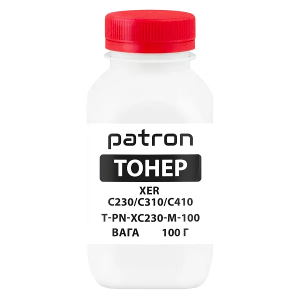 Тонер XER C230/C310/C410 флакон, 100 г, пурпуровий Patron (PN-XC230-M-100)