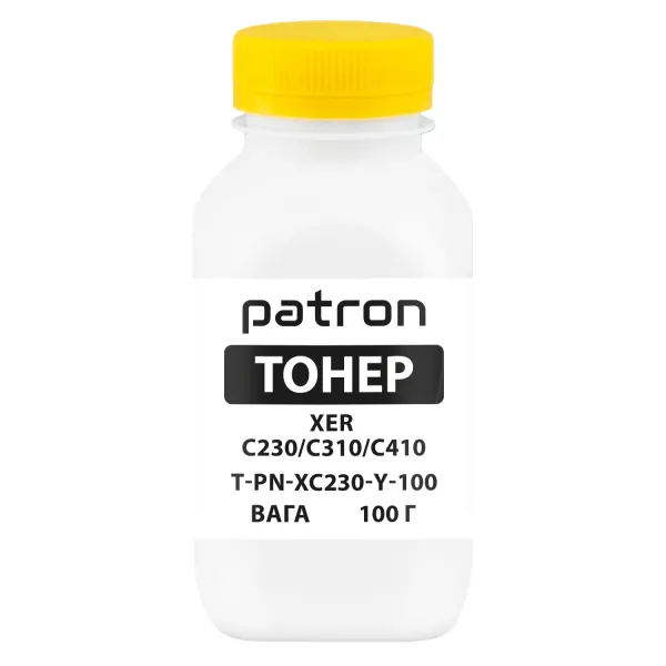 Тонер XER C230/C310/C410 флакон, 100 г, жовтий Patron (PN-XC230-Y-100)